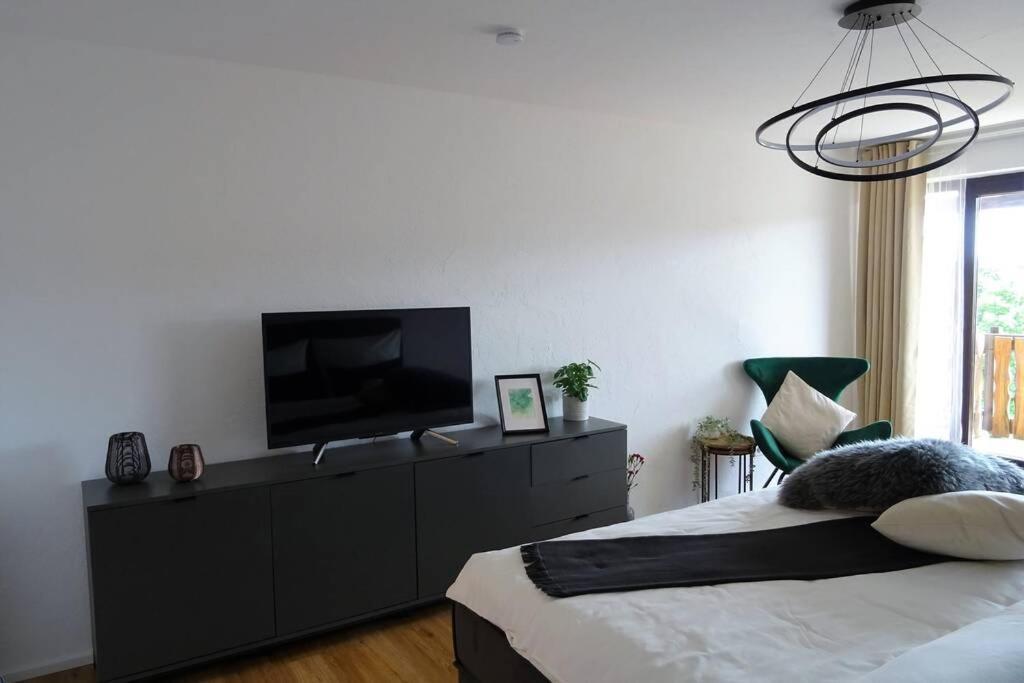 Modernes Apartment Mit Traumhaftem Blick Ins Gruene Bräunlingen Dış mekan fotoğraf